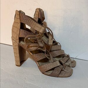 Vince Camuto Phandras Toasty Croc Lace Up Sandal SZ 8.5 TOASTY CROCO SAMIRA